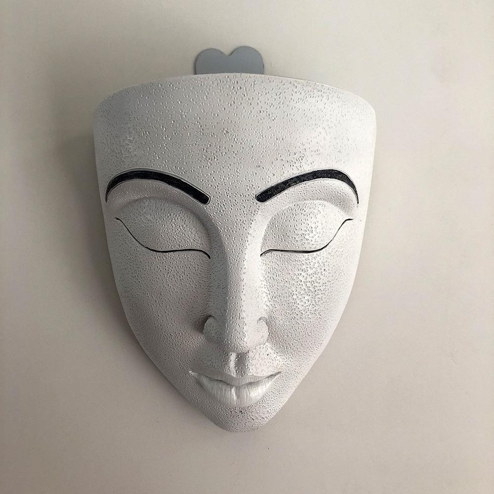 New Resin Wall-hanging Flower Pot Human Face Plant Pots Vase Hanging Planter Plant Holder Indoor Outdoor Garden Wall Decor