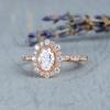 Amazon Mozzarella Oval Zircon Engagement Ring