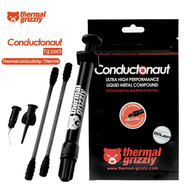 Thermal Grizzly Conductonaut Thermal Grease 73W/MK Computer For CPU/GPU Cooler Liquid Metal Cooling Silicone Grease 1g/5g