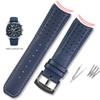 Ремешок для часов из натуральной кожи + силиконовой резины для Citizen Blue Angel AT8020 Sky Eagle JY8078 8035, браслет, 22 мм 23 мм, черный
