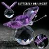 Paperweight Table Ornaments Glass Craft Crystal Butterfly Figurine Crystal Ball Glass Miniature