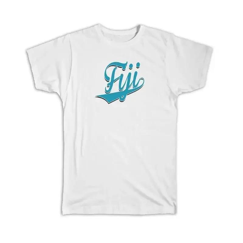 Fiji Flag Varsity Script Baseball Beisbol Country Pride Fijian T Shirt