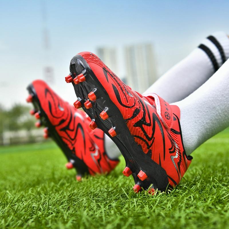 Детские футбольные бутсы для детей 30-38 лет, однотонные футбольные бутсы с волшебной клюшкой, тренировочные детские футбольные бутсы