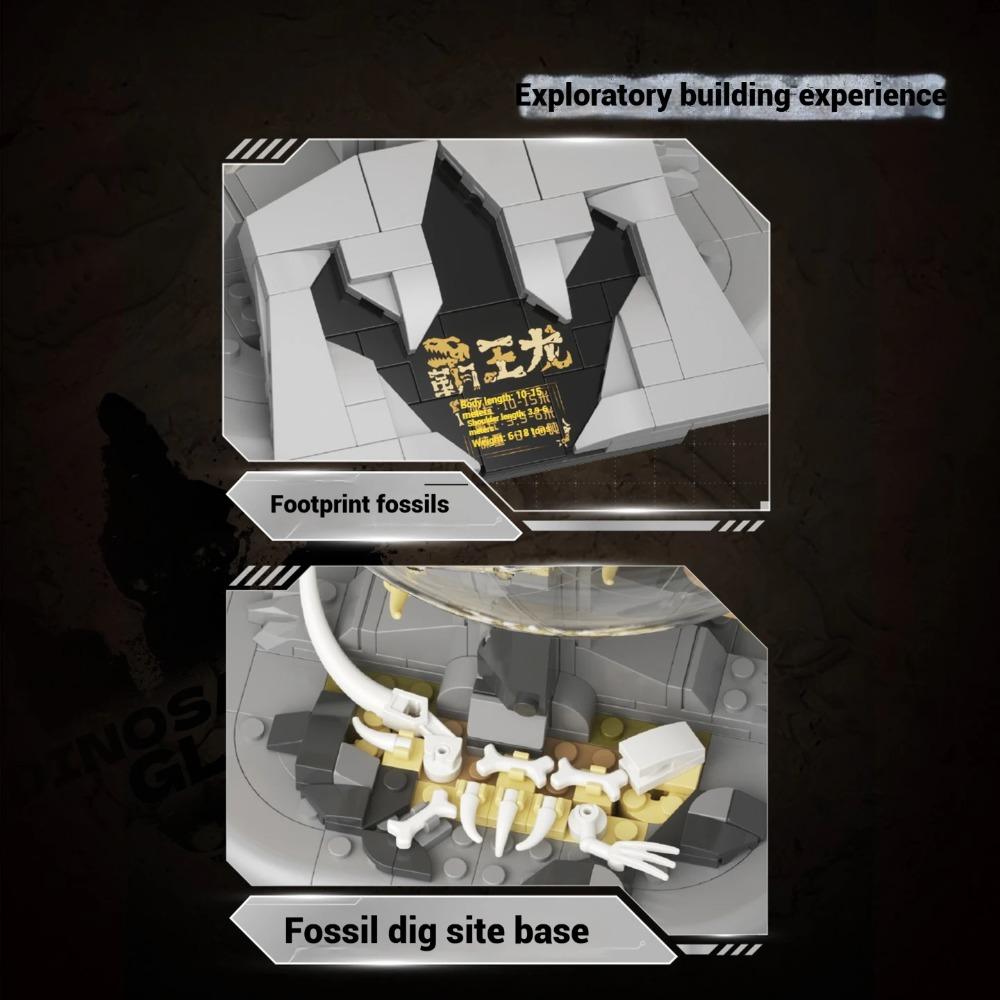 F5-I0003 electric building block toy set, Jurassic dinosaur era globe model assembly, children's birthday toy gift
