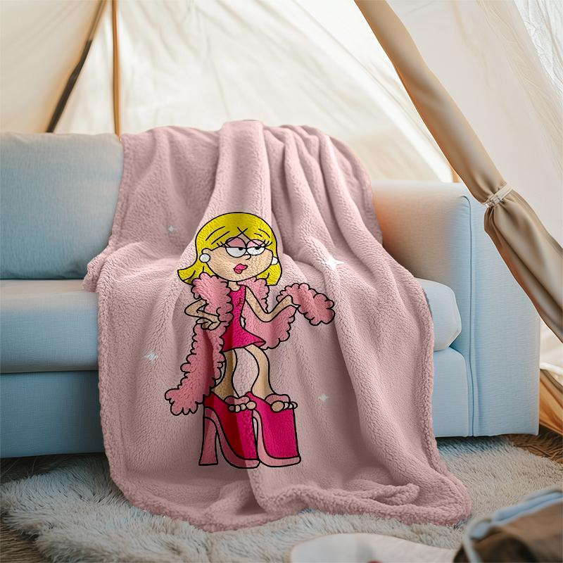 Lizzie McGuire Theme Printed Blanket - Perfect for Couch, Bed, Travel & Outdoor Use | Machine Washable, Cozy & Durable.