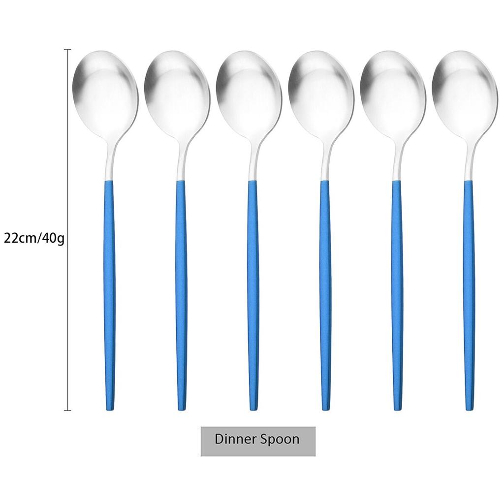 6 шт./компл., набор столовых ложек из черного золота, матовая западная нержавеющая сталь, столовые приборы, столовые приборы, десертная ложка, посуда, набор кухонных столовых приборов для вечеринок