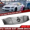 Front Grille Racing Grill For Infiniti G37 2 Door Coupe 2008-2013 Q60 2014-2015 Upper Bumper Hood Radiator Mesh Grid