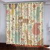 Vintage Style Cartoon Animal Series High Density Blackout Curtain Digital Printing