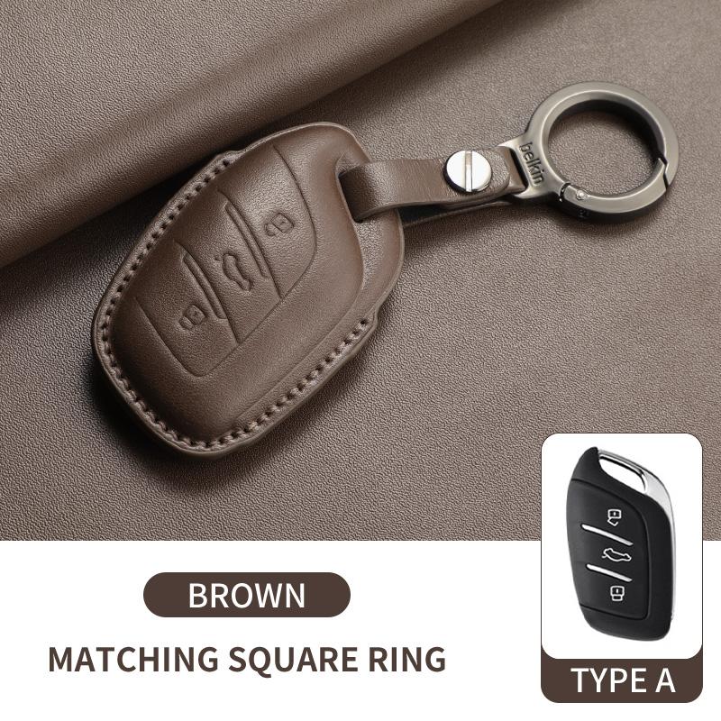 Leather Car Smart Remote Key Case Cover Shell For Roewe RX5 I5 I6 RX3 RX8 ERX5 D6 D7 D5X Durable Anti-Scratch Auto Key Protecter