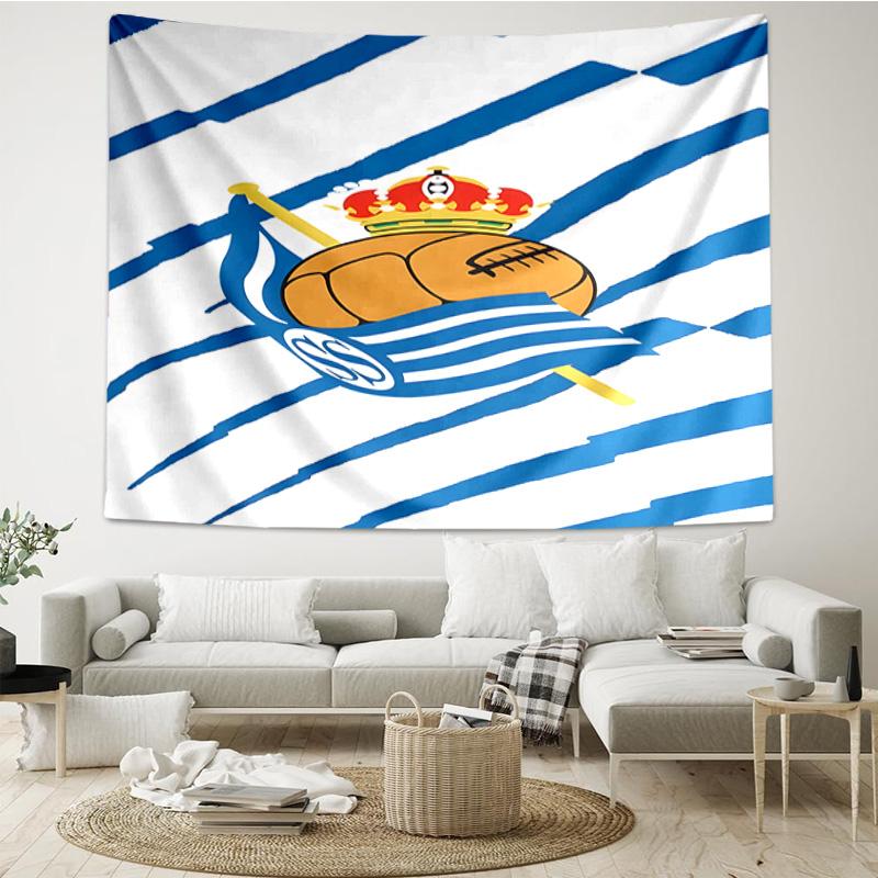 Royal Football Emblem Printed Tapestry, for Bedroom,Livingroom, dormitory, Large Wall Decor, Fabric Decor Fan Birthday Gifts