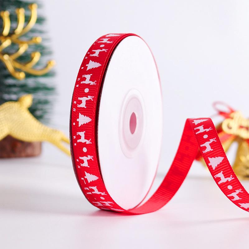 Рождественская лента 1 см для DIY-декора: Фестиваль, Торт, Подарок, Упаковка букета