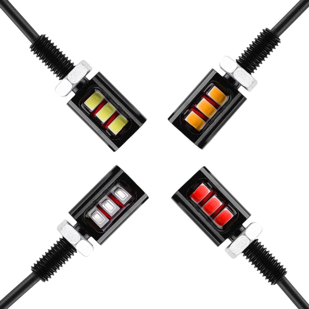 2Pcs New Screw Bolt Auto 3 LED Car Motorcycle Light Lamp License Number Plate