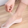 5/10 Pairs Spring Summer Women Soft Socks Thin Silk Socks Non-Slip Bottom Splice Fashion Transparent Ladies Breathable Sock