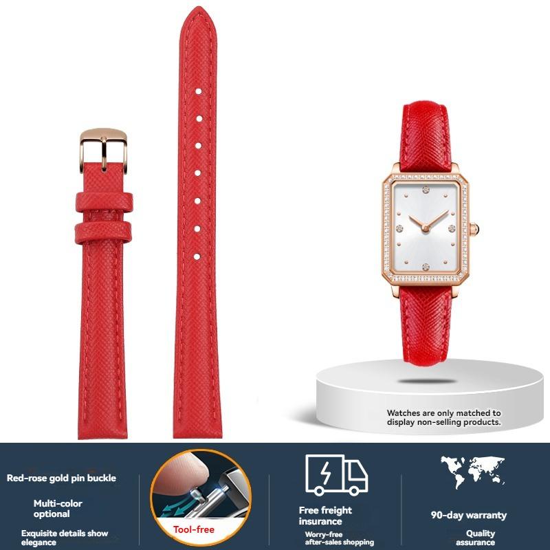 Женский ремешок из коровьей кожи для часов Fiyta DW Fossil Casio Longines, телячья кожа, 10 мм 12 мм 14 мм 16 мм 18 мм, браслет, Черный Зеленый Красный