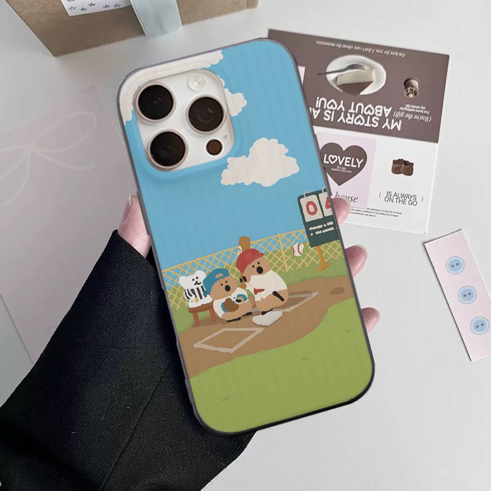 Cute Bear Quokkas Magsafe For IPhone 16 15 11 12 13 14 17 Pro Max PLUS Pro Soft Corrugated Silicone Back Phone Case