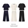 Kaslead New Arrival Women's Clothing Fashion Style Blended String Decoration Outwear Casual Pants 3429709 2899709