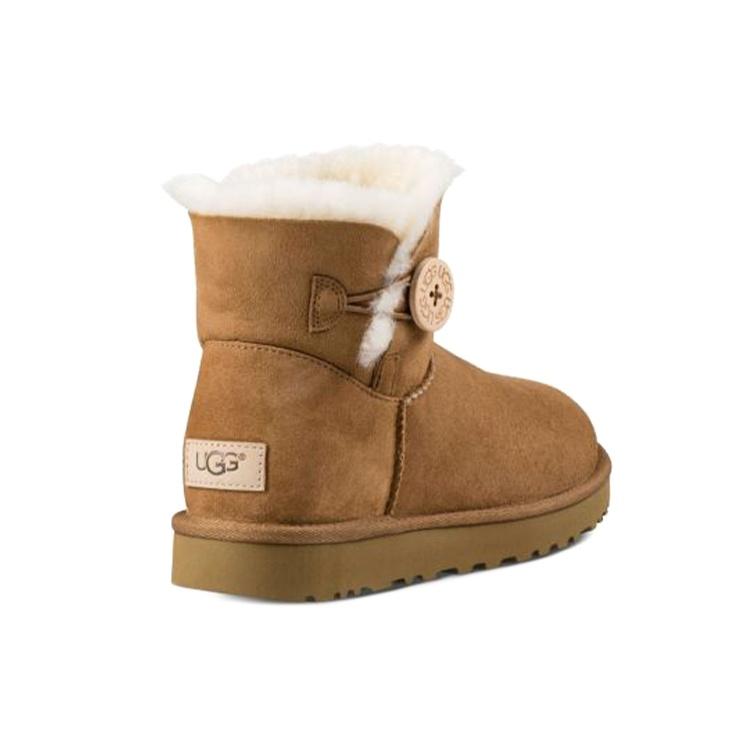 (WMNS) Женские мини-сапоги UGG Bailey Button II на флисовой подкладке 1016422-CHE