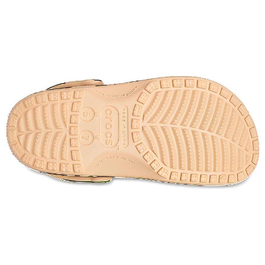 Crocs Классические мужские кроксы с принтом камуфляж, коричнево-зеленые 206454-2Y6