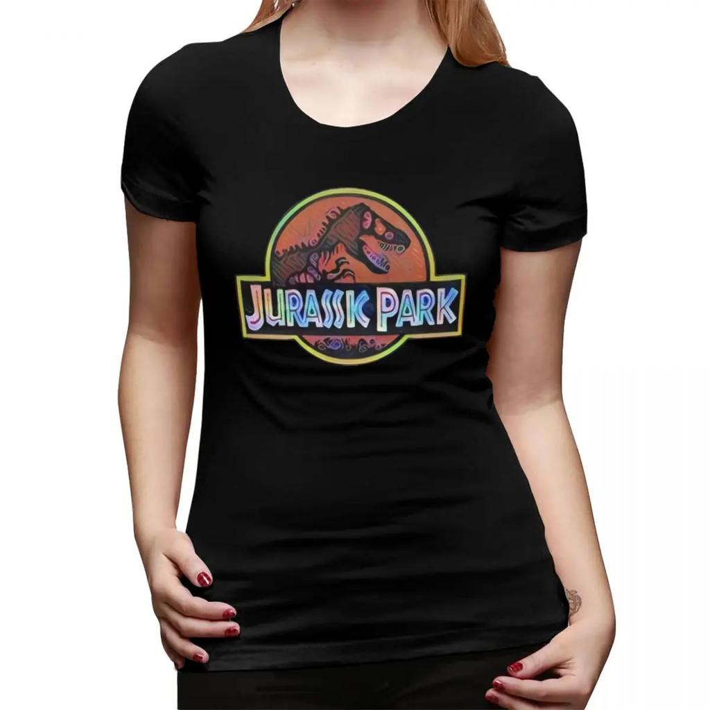 Jurassic Park TShirt for Women Crew Neck Streetwear T Shirts Womens Short Sleeve Summer Clothes Tops