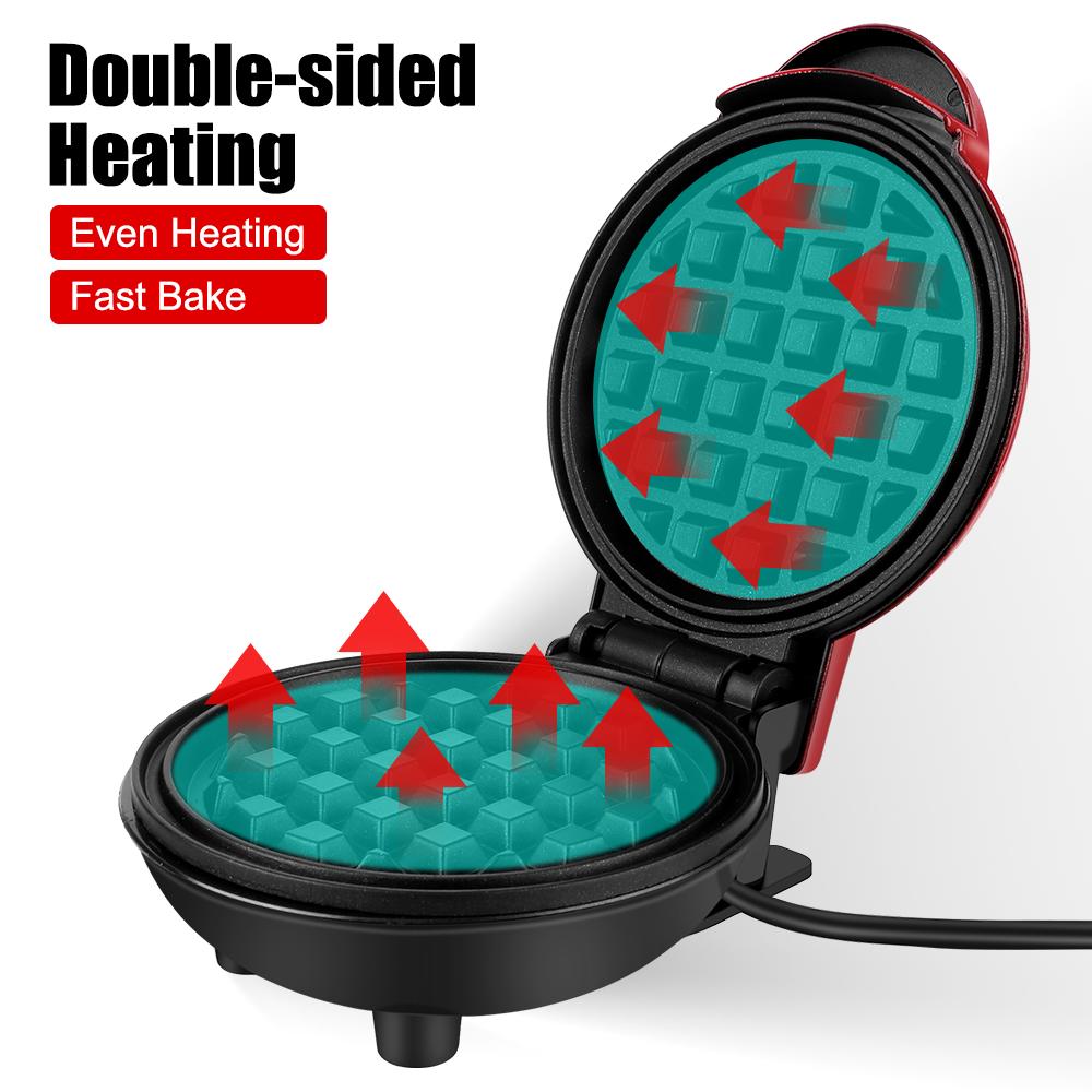 Мини Вафельница Формы для Завтрака Вафельные Формы Пузырьковый Яичный Пирог Духовка Мини Электрическая Вафельница Сковорода Машина для Эглетт Духовка для Яичного Пирога