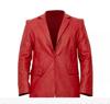 New Red Leather Genuine Formal Men Business Handmade Lambskin Blazer Stylish