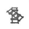 Train Track Accessories Left And Right Oblique Cross Track Small Particle Building Block Train Track Train Assembly Scene