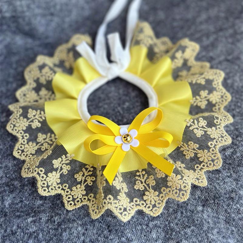 Собака Питомец Круглый вырез Сладкий Шарф, Кошачий Шарф, Кружевной Бант Слюнявчик Ошейник для Питомца