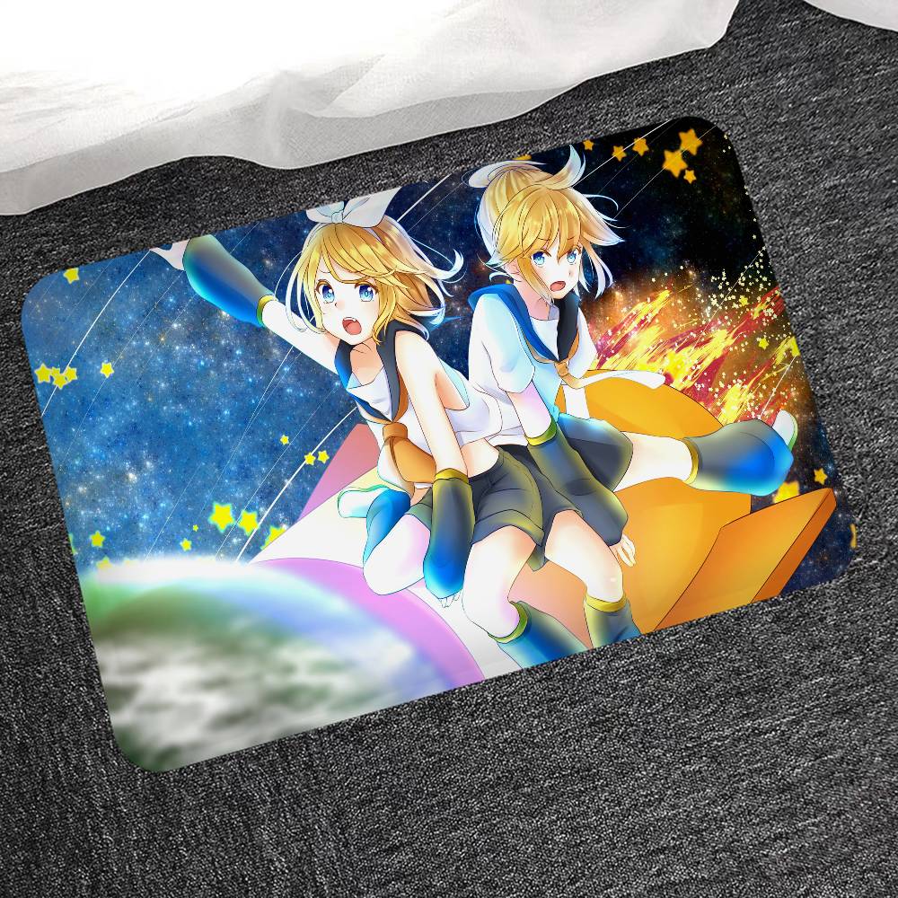 Vocaloid Дуэт Кагамине Рин Лен Придверный коврик Детская Комната Спальня Декор Балкон Противоскользящий Придверный коврик Гостиная Коврик