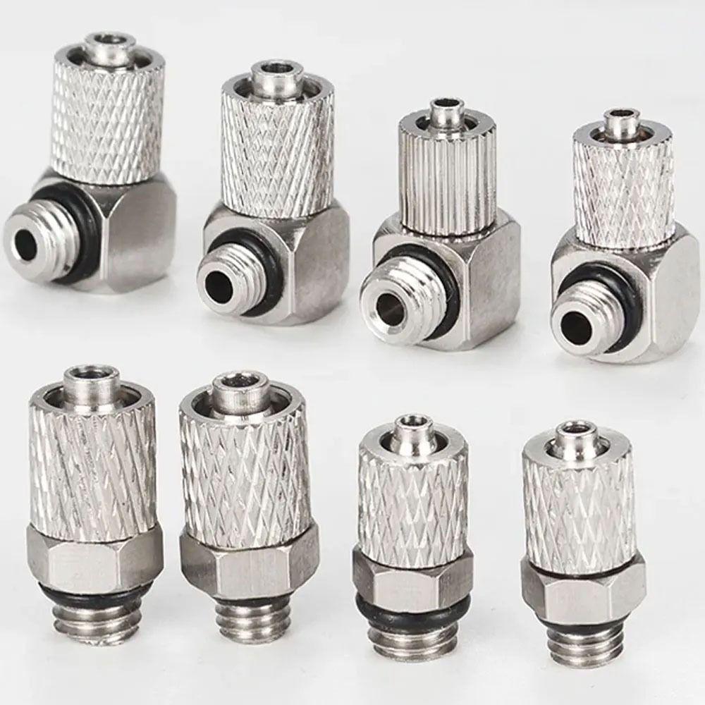 10Pcs 3mm 4mm 6mm OD Air Tube Connector M3 M4 M5 M6 Pneumatic Pipe Connector