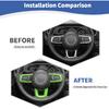 RT-TCZ For Wrangler JL Steering Wheel Trim Decal Panel Green For Jeep Wrangler JL JLU Gladiator JT 2018-Present Green Interior Accessories 3Pcs