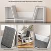 Bookshelf with seat, 6 compartments, padded, 105 x 30 x 63 cm, white