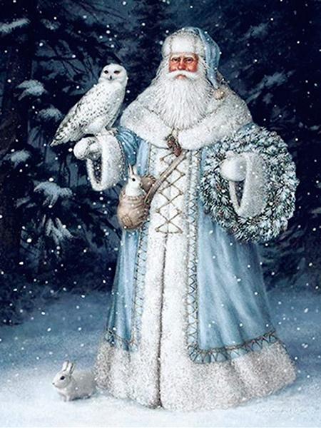 Diy 5d полная алмазная живопись мультфильм вышивка квадратная круглая дрель снег Санта Полярный медведь мозаика вышивка крестиком искусство подарок для хобби