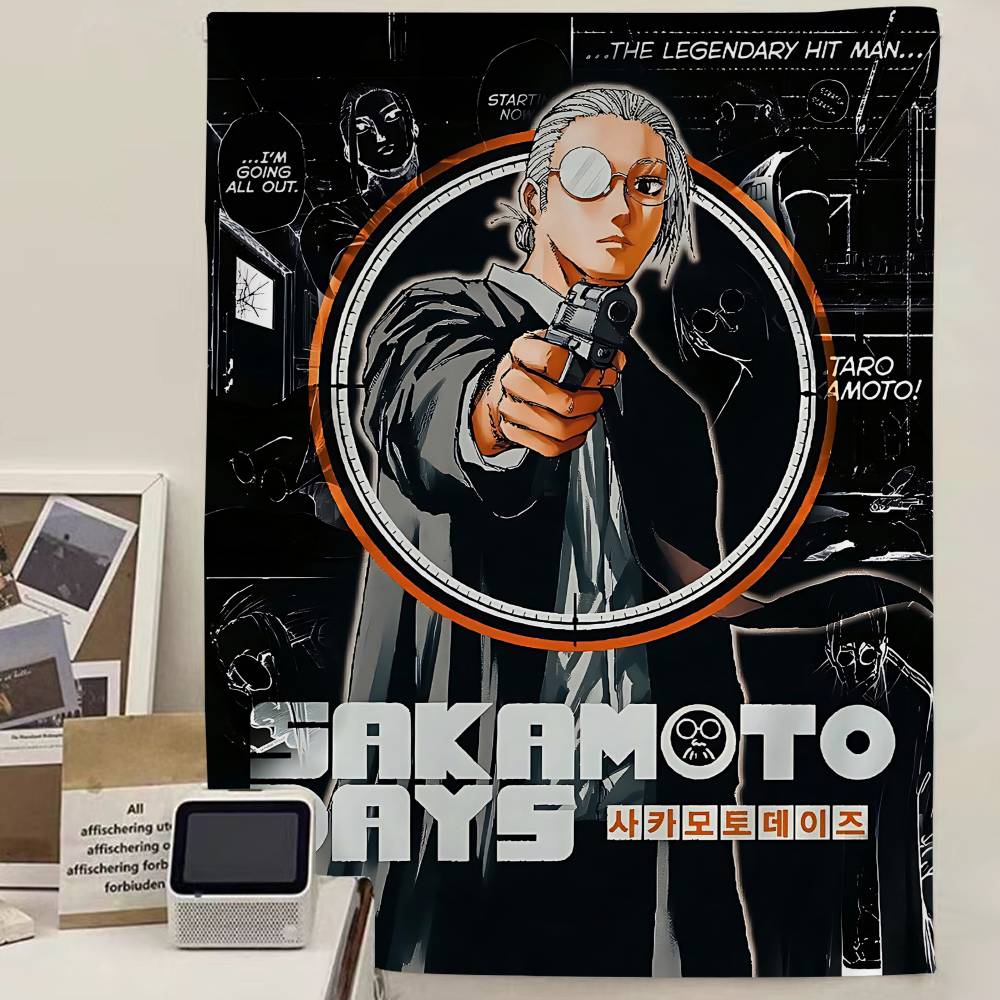 Аниме Японский Ssakamoto Ddays Цветной Гобелен Настенный Бохо Настенные Гобелены Мандала Настенные Полотна