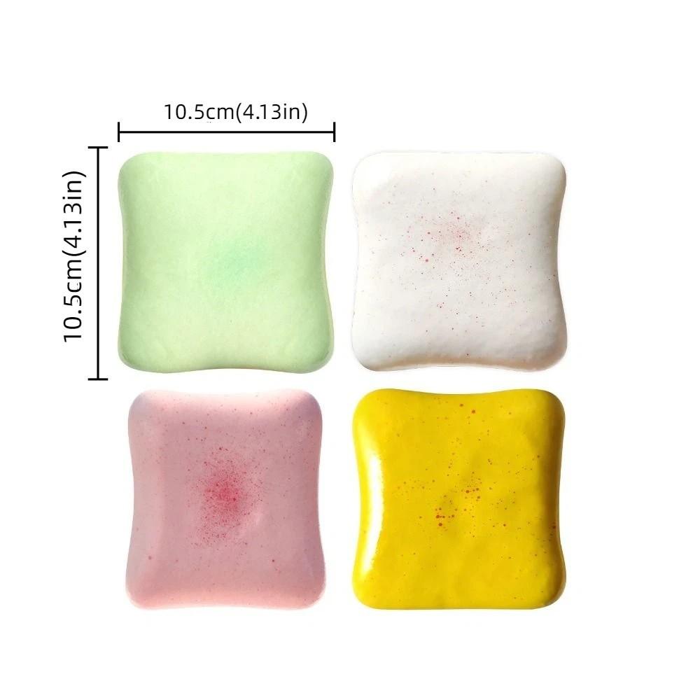 TPR Cream Toast Squeeze Toy Silicone Cartoon Fidget Toy Funny Toys Cream Toast Pinch Toy Children
