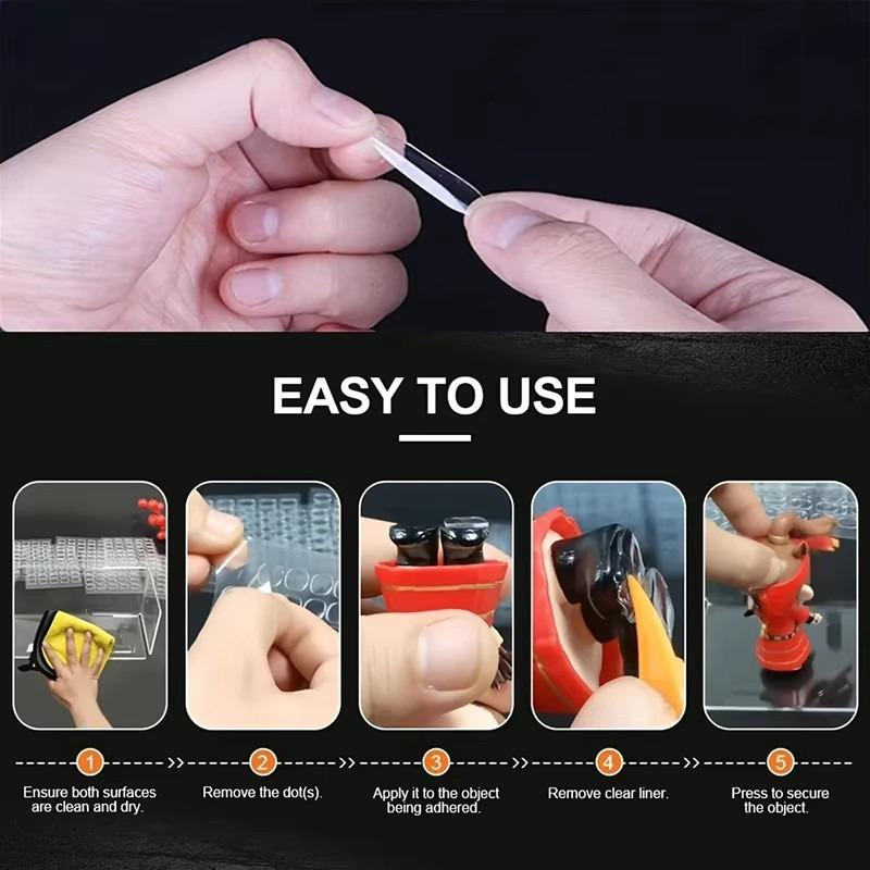 Прозрачные съемные гелевые клеевые точки Двусторонние гелевые клеевые подушечки Фигурки Клеящиеся точки для крепления плакатов Настенные прозрачные липкие