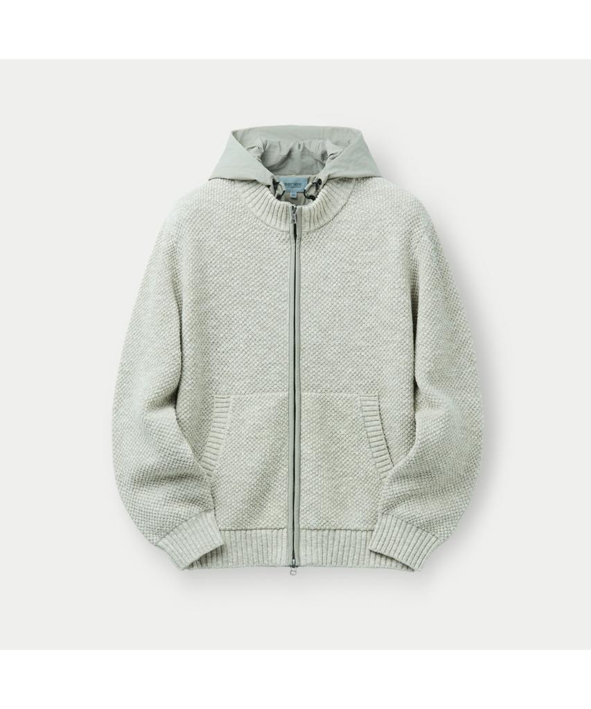 Series Hooded Knit Zip-Up Outerwear Sawas26011Ivx