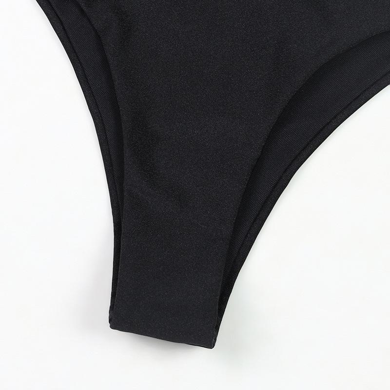 Красный летний новый бикини пляжная одежда для вечеринок сексуальный бикини бандо сплошной цвет раздельный женский модный купальник 2025 новый