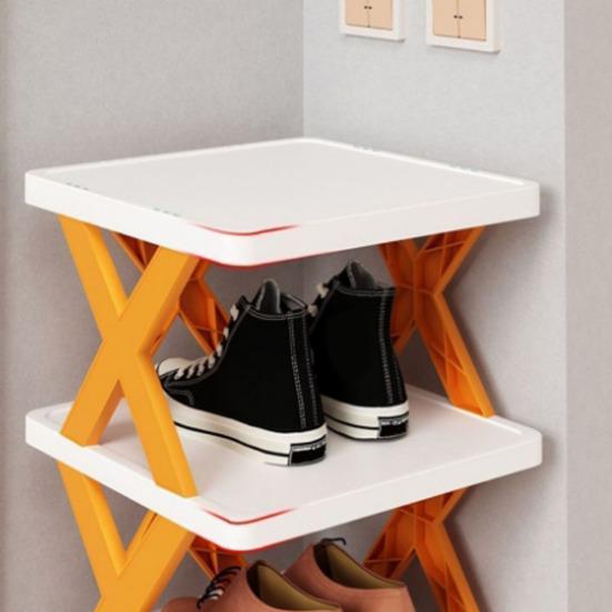 Органайзер для хранения обуви. Многослойный дизайн. Прочная несущая способность. Отличная устойчивость. Легко устанавливается. Съемная вертикальная полка для обуви.
