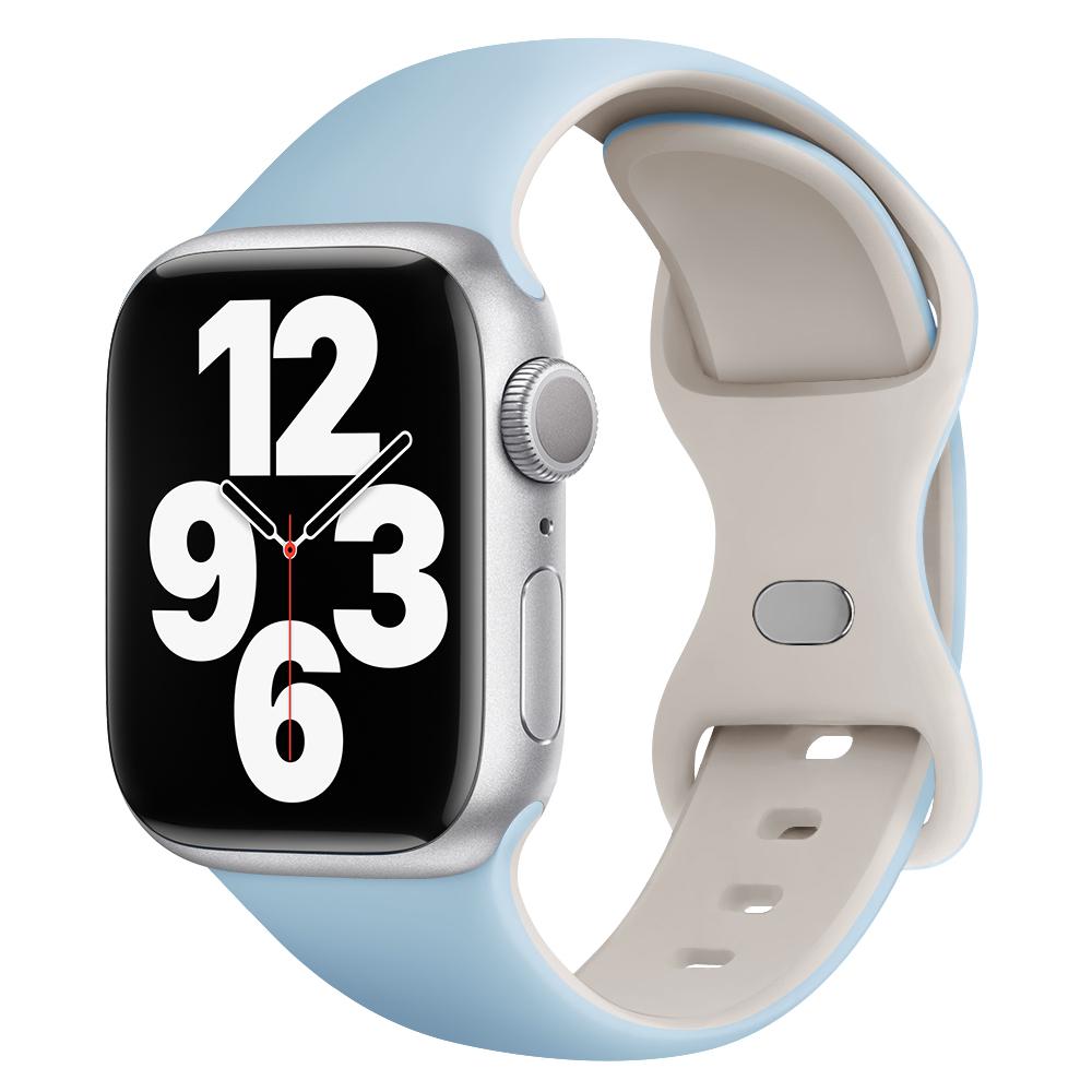 Силиконовый ремешок для Apple Watch 44 мм 45 мм 41 мм 40 мм 49 мм 42 мм 38 мм 46 мм, спортивный браслет для iWatch Series Ultra 2 SE 10 9 8 7 6 5
