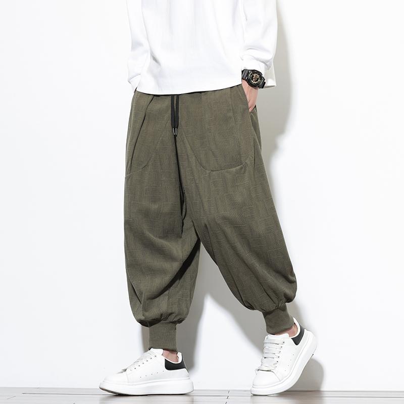 2025 Autumn Men Plaid Corduroy Pants Men Jogger Vintage Lantern Pants Y2K High Street Trousers Korean Loose Casual Sweatpants