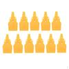 11pcs 1/4" Thread, Flat Wind Blowing Nozzle Spray 3 Holes Yellow