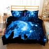Digital Wolf Duvet/Quilt Cover Set Single Double Large King Size 3D Digital Printed Bed Three-Piece Set
