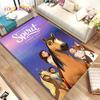 Коврик Spirit Riding Free Horses с мультяшным рисунком, коврик для дома, гостиной, спальни, дивана, коврик для двери, детский нескользящий напольный коврик 3D