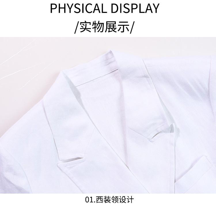 Summer thin, simple, versatile short sleeved suit jacket for women, commuting linen suit with temperament