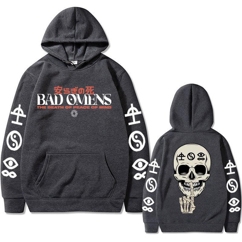Bad Omens Группа Песня Like A Vliiain Толстовки с капюшоном с двухсторонним принтом Женские Повседневные Уличные Пуловеры Sudaderas