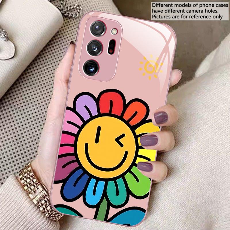 Мультяшные цветы фиолетовые Для Samsung A 01 02 03 Core 04 05 06 10 12 13 A14 5G 15 16 M 02 12 Note 8 9 10 20 стекло Ультра чехол для телефона
