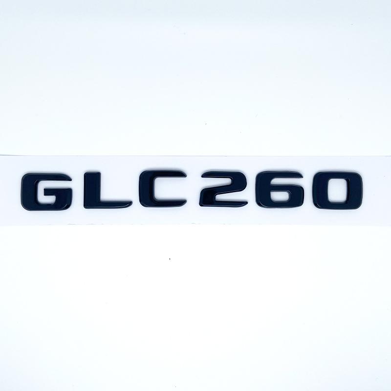 HUUML1 3D ABS Chrome Black Letters GLC260 GLC300 GLC350 GLC220d GLC350e 4Matic Emblem for Benz GLC X253 Car Trunk Logo Sticker