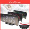 Stylish Modern Led Electronic Alarm Clock With Large Curved Screen And Mirror Function
