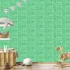 Polynesian Geometric Pattern Wallpaper Green 50x1000