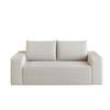 180cm Comfortable Corduroy Sofa, Deep Seat Loveseat, Boneless Modular, Sponge, No Assembly Required, Living Room, Bedroom, Creamy White